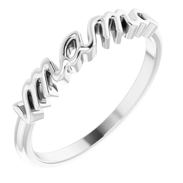 Sincerely Springer's Ring Sincerely Springer's Mama White Gold Ring 6.75