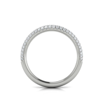 Sincerely, Springer's Springer's Forever Select by Vlora 18K White Gold Three-Row Pavé Diamond Band