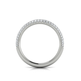 Sincerely, Springer's Springer's Forever Select by Vlora 18K White Gold Three-Row Pavé Diamond Band