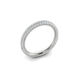 Sincerely, Springer's Springer's Forever Select by Vlora 18K White Gold Three-Row Pavé Diamond Band