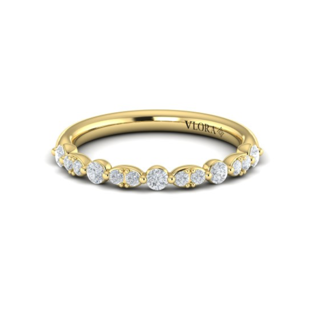 Sincerely, Springer's Springer's Forever Select by Vlora 18K Yellow Gold Marquise-Station Diamond Band