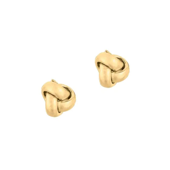 Sincerely, Springer's Earrings Springer's Forever Signature 14k Yellow Gold Mini Classic Polished Love Knot Stud Earring