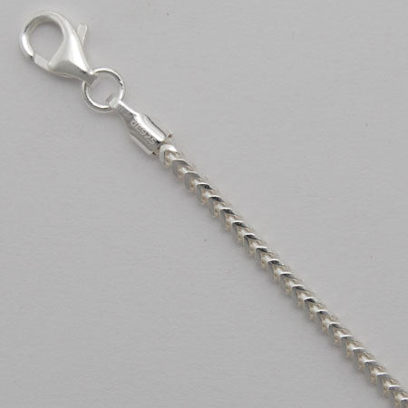 Sincerely, Springer's Sterling Silver 1.7mm Franco Link Chain – 18"