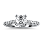 Springer's Bridal Engagement Ring Copy of Platinum Cushion Cut Solitaire Diamond Ring 6.5