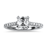 Springer's Bridal Engagement Ring Copy of Platinum Cushion Cut Solitaire Diamond Ring 6.5