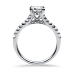 Springer's Bridal Engagement Ring Platinum One Carat Cushion Cut Solitaire Diamond Ring 6.75