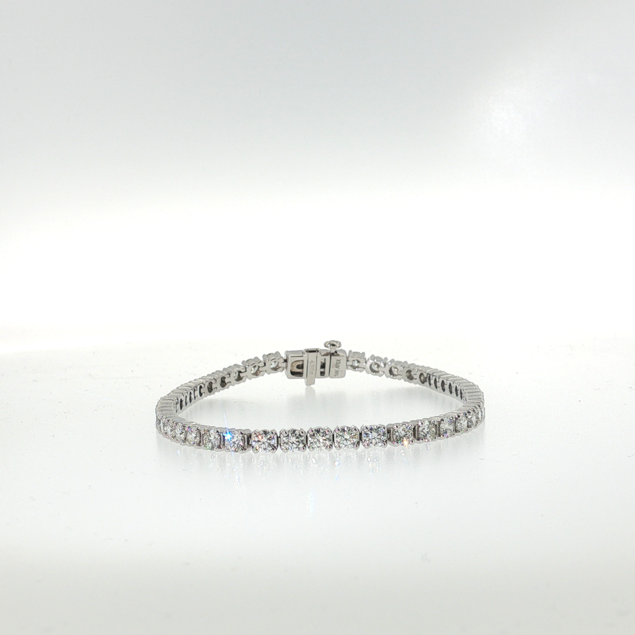 Springer's Forever 14K White Gold Diamond Tennis Bracelet - 4.37ctw, 7"