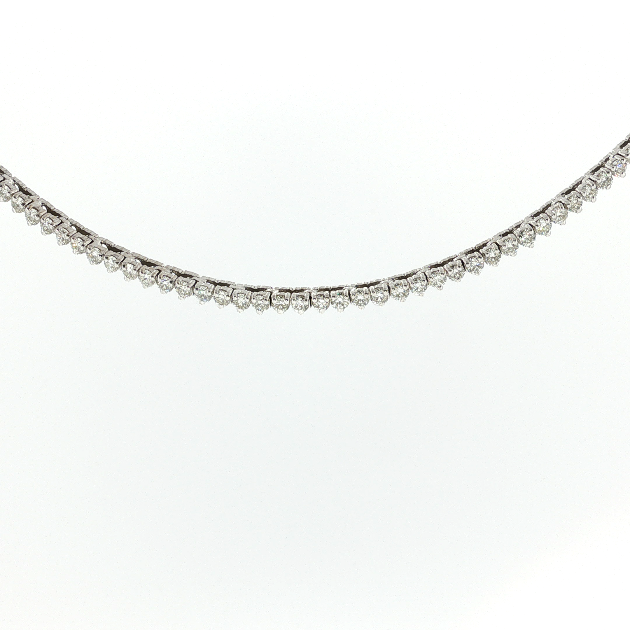 Springer's Forever 14K White Gold Diamond Tennis Necklace - 6.18ctw, 16.5"