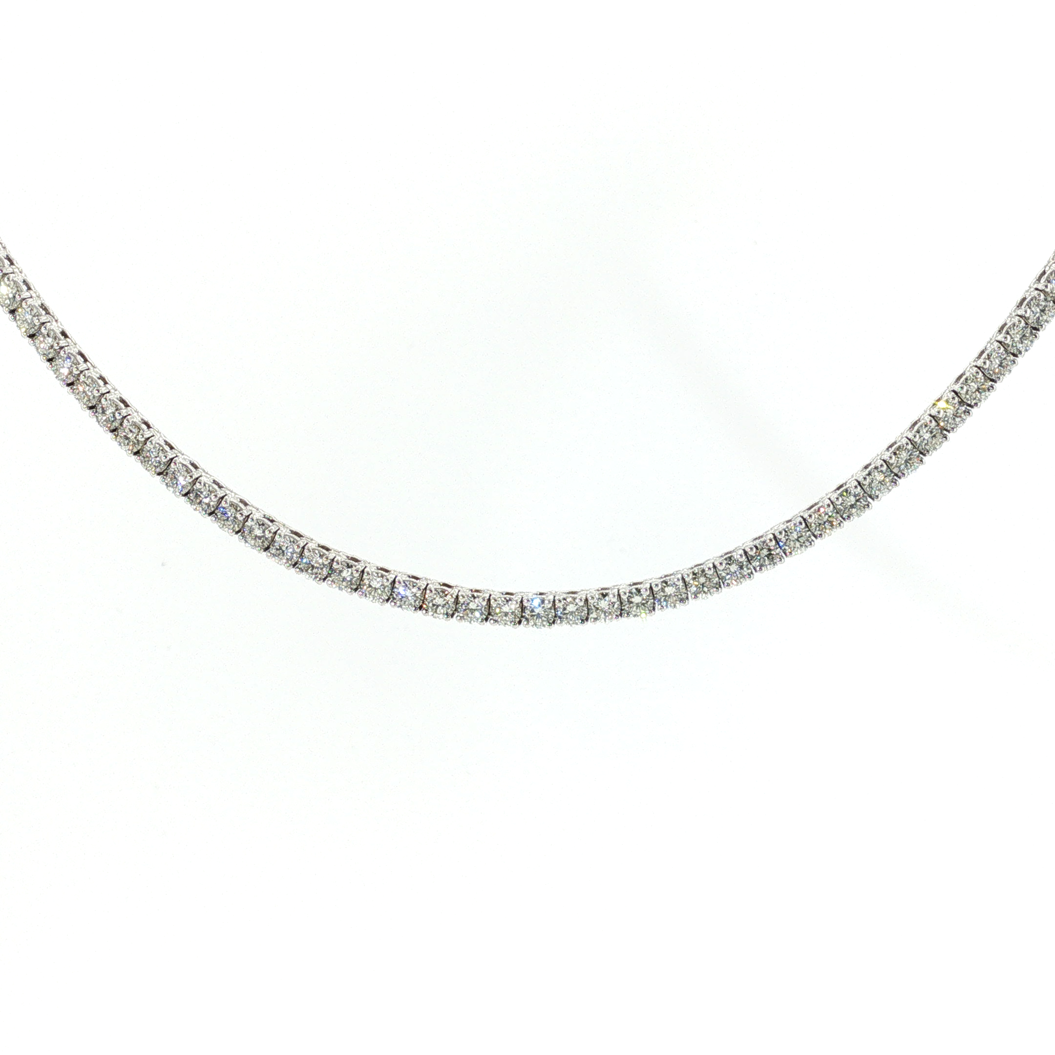 Springer's Forever 14K White Gold Diamond Tennis Necklace - 11.75ctw, 17.25"