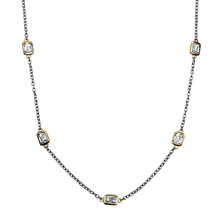 Springer's Collection Necklaces and Pendants 18k Yellow Gold Diamond by the Yard 17.5" Necklace
