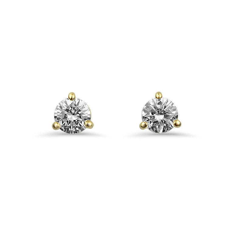 Springer's Collection Earring Copy of Springer's Collection Premier 1.40ctw Three-Prong Yellow Gold Diamond Studs