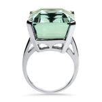 Springer's Collection Ring Estate 14K White Gold Aquamarine Cocktail Ring 7