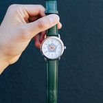 Springer's Collection Watch Hearts of Pine Limited Edition Watch, 40mm, against blue background