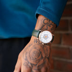 Springer's Collection Watch Hearts of Pine Limited Edition Watch, 40mm, on tattooed wrist