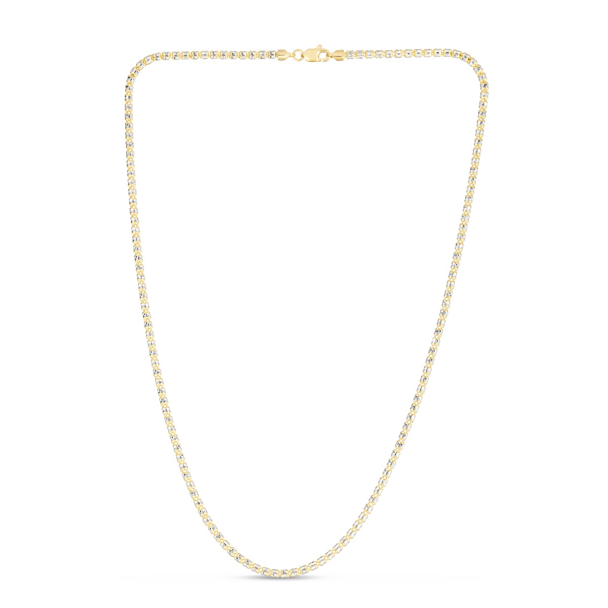 Springer's Collection Chain Springer's Collection 14K Two-Tone Gold 2.7mm Fancy Ice Chain, 18"