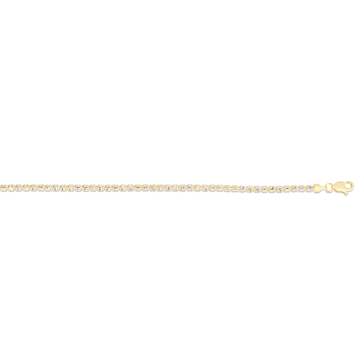 Springer's Collection Chain Springer's Collection 14K Two-Tone Gold 2.7mm Fancy Ice Chain, 18"