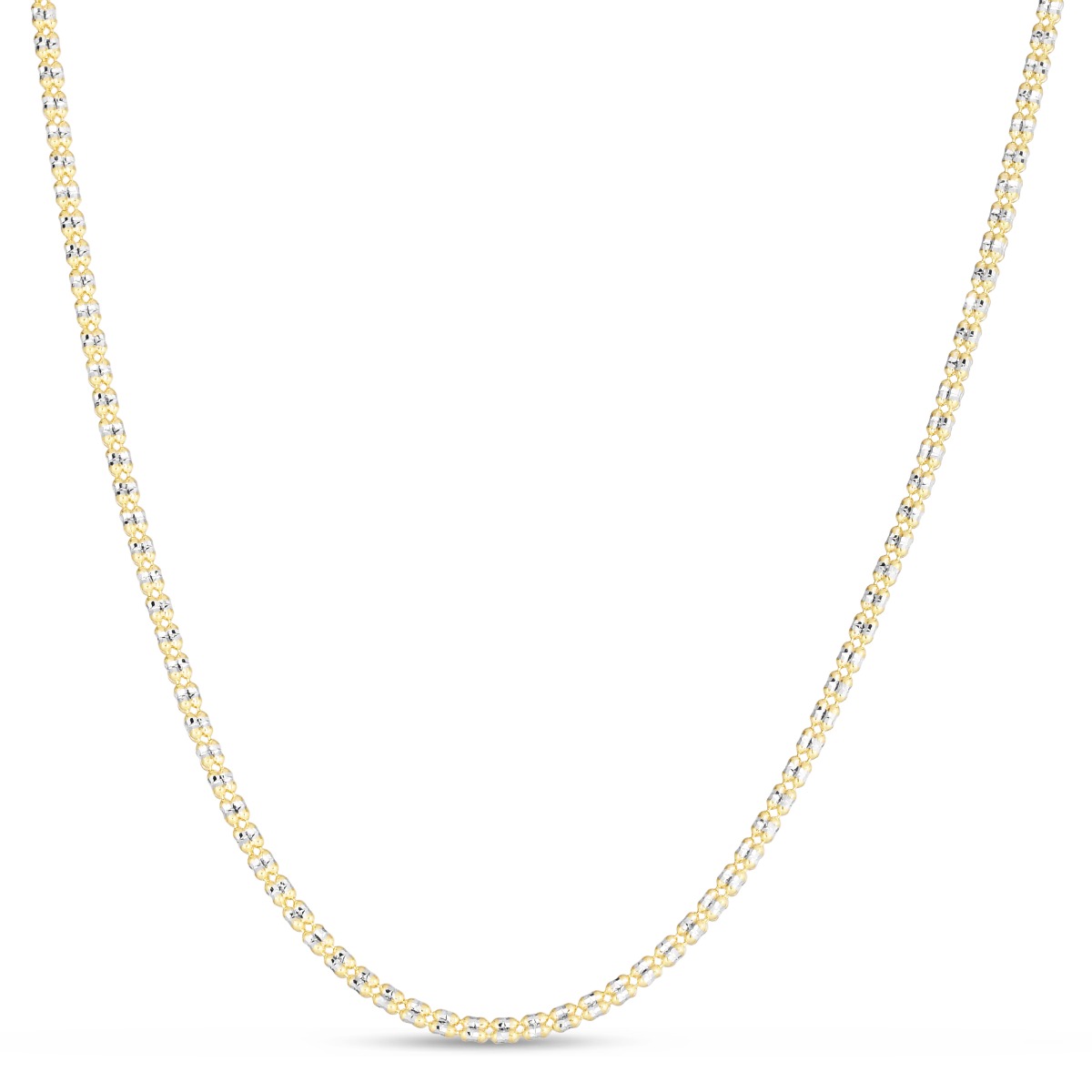 Springer's Collection Chain Springer's Collection 14K Two-Tone Gold 2.7mm Fancy Ice Chain, 18"
