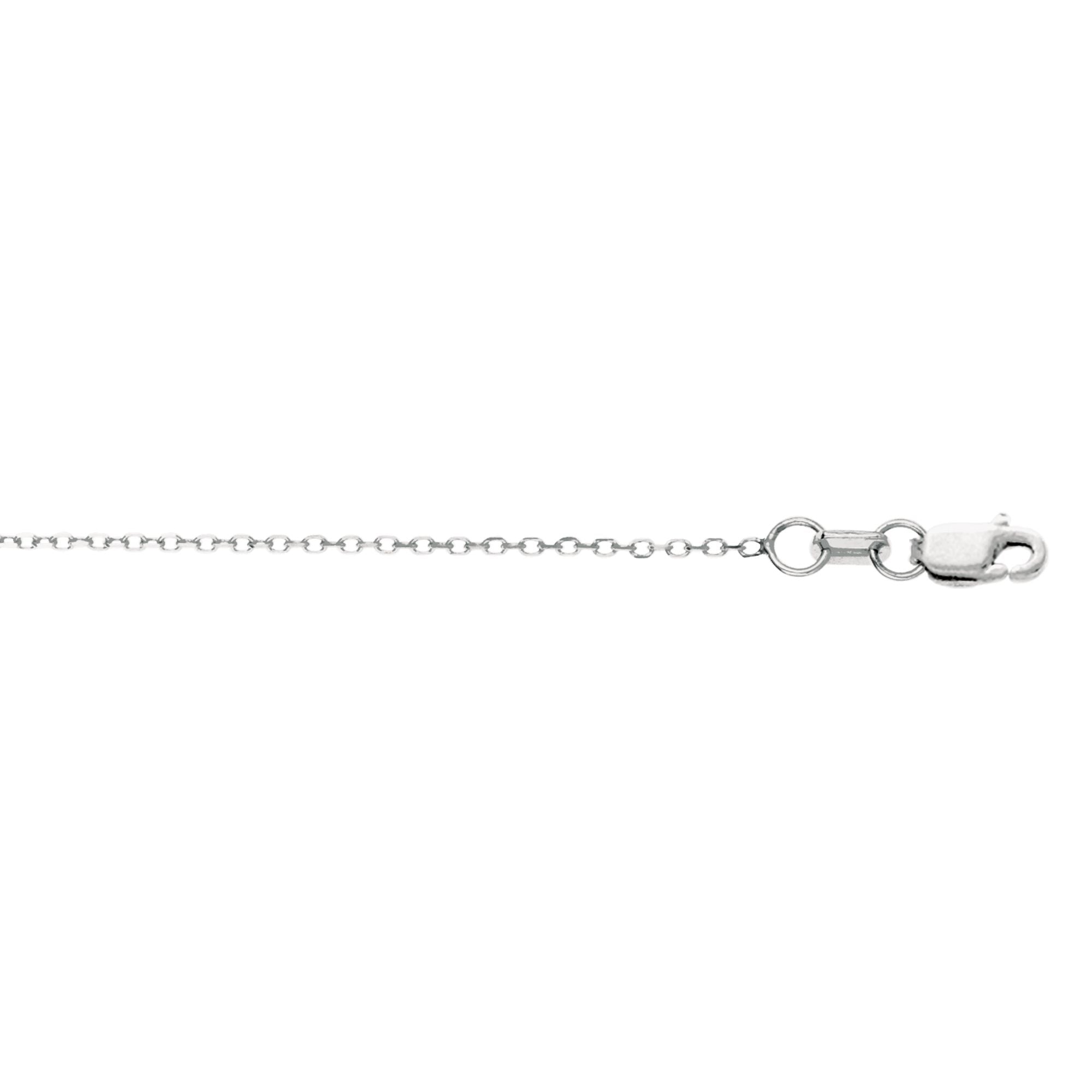 Springer's Collection Chain Springer's Collection 14K White Gold 0.87mm Diamond Cut Cable Chain, 18"