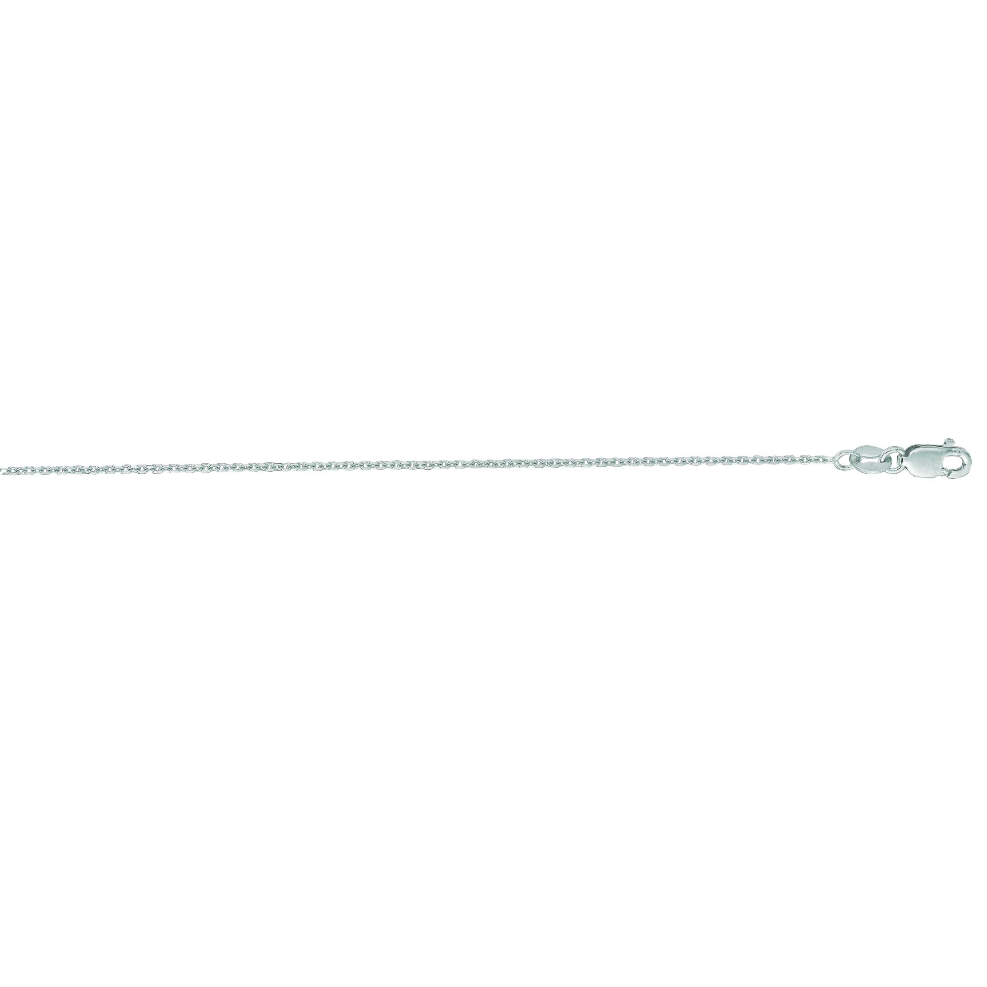Springer's Collection Chain Springer's Collection 14K White Gold 1.1mm Diamond Cut Cable Chain, 18"