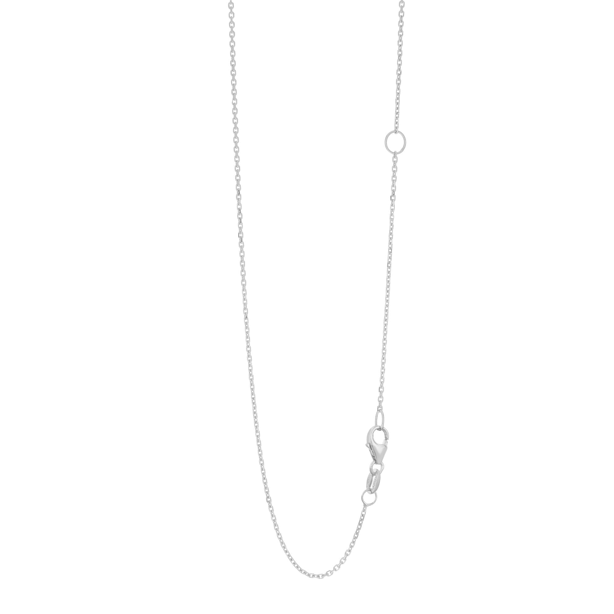 Springer's Collection Chain Springer's Collection 14K White Gold 1.1mm Extendable Diamond Cut Cable Chain, 18"