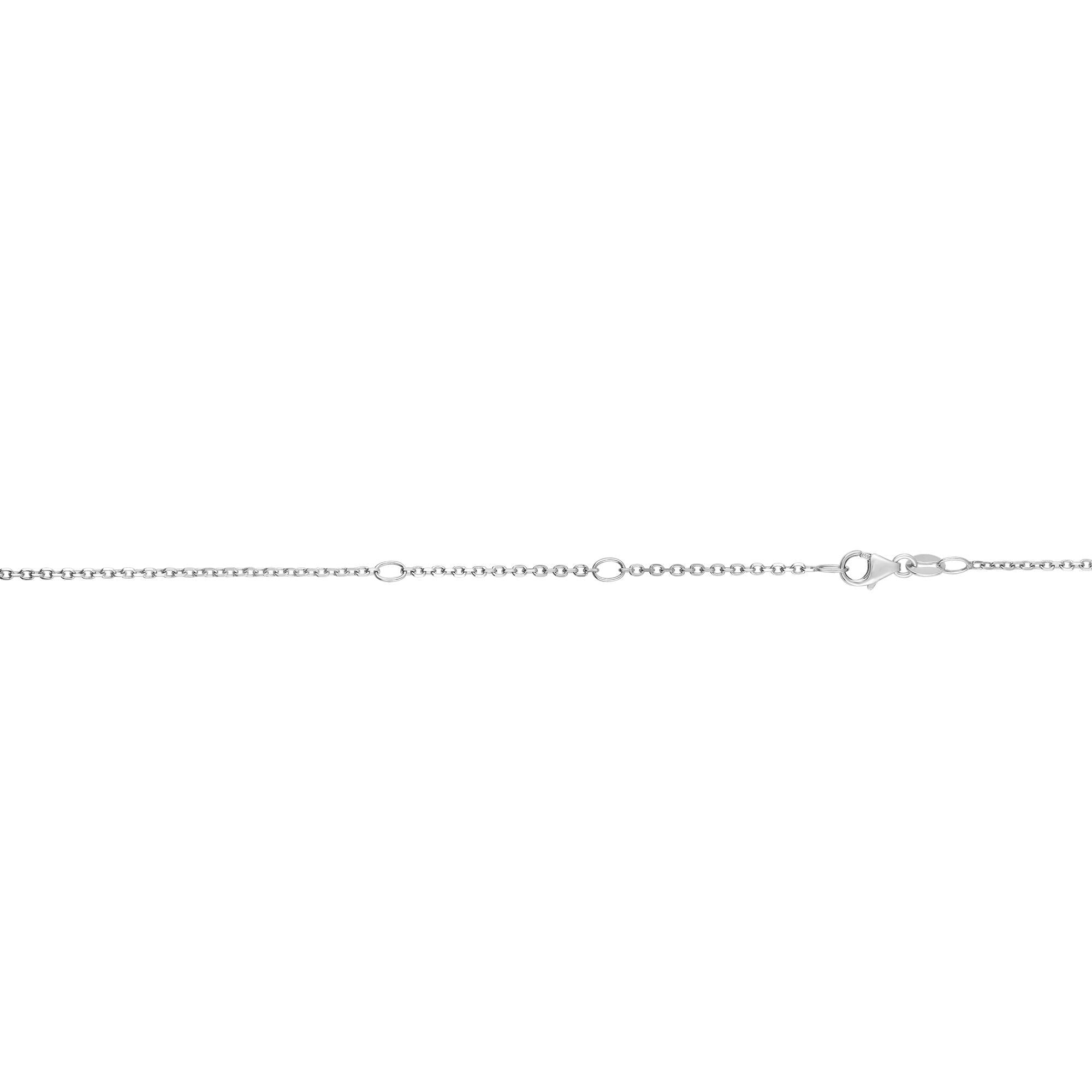 Springer's Collection Chain Springer's Collection 14K White Gold 1.2mm Double Extendable Cable Chain, 18"