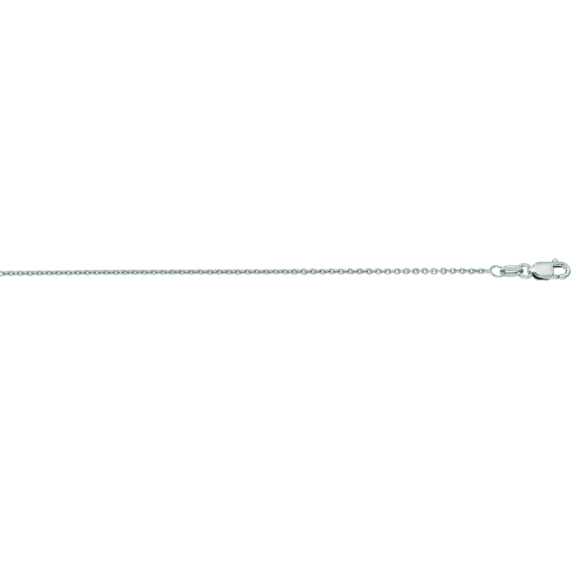 Springer's Collection Chain Springer's Collection 14K White Gold 1.2mm Oval Cable Chain, 18"