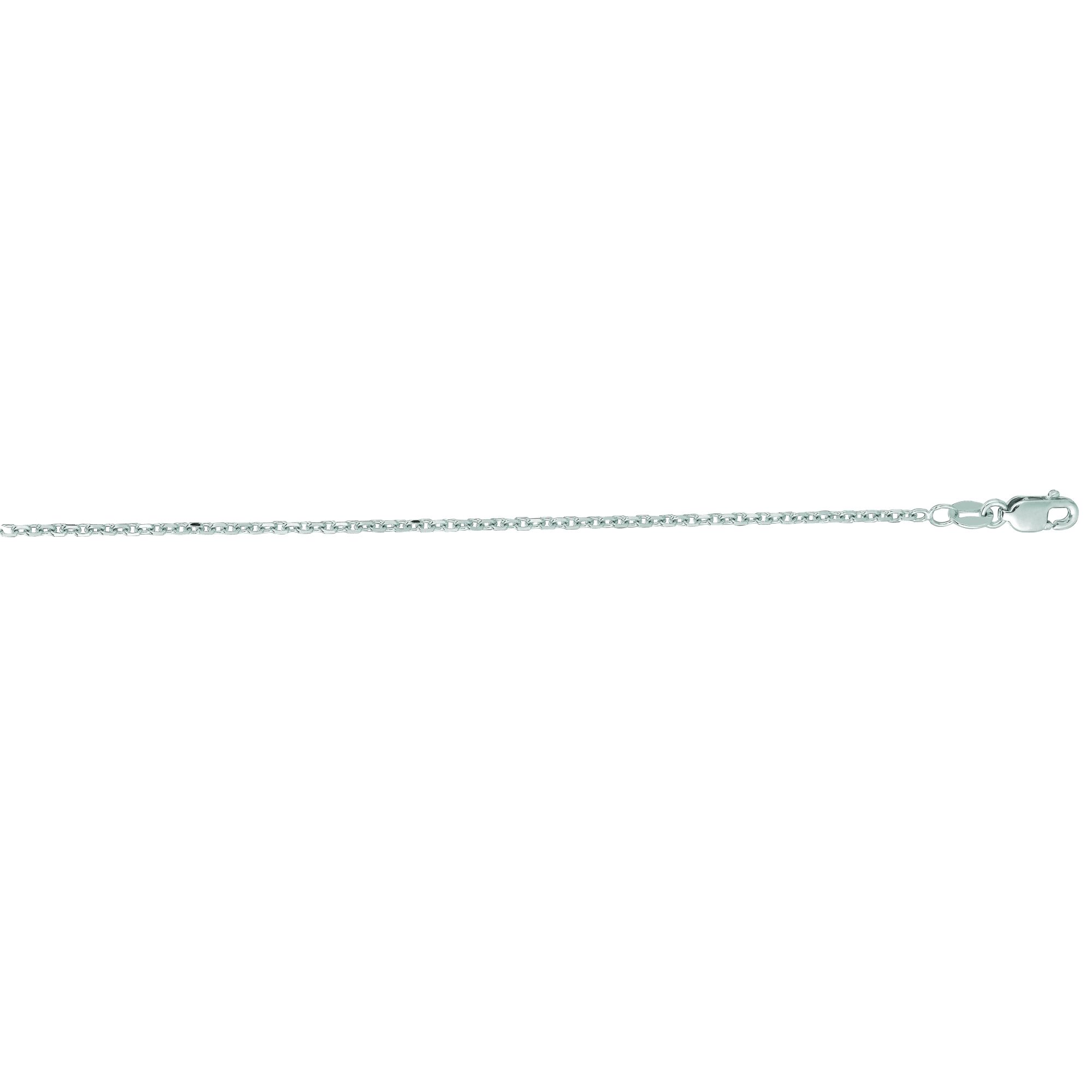 Springer's Collection Chain Springer's Collection 14K White Gold 1.5mm Diamond Cut Cable Chain, 18"