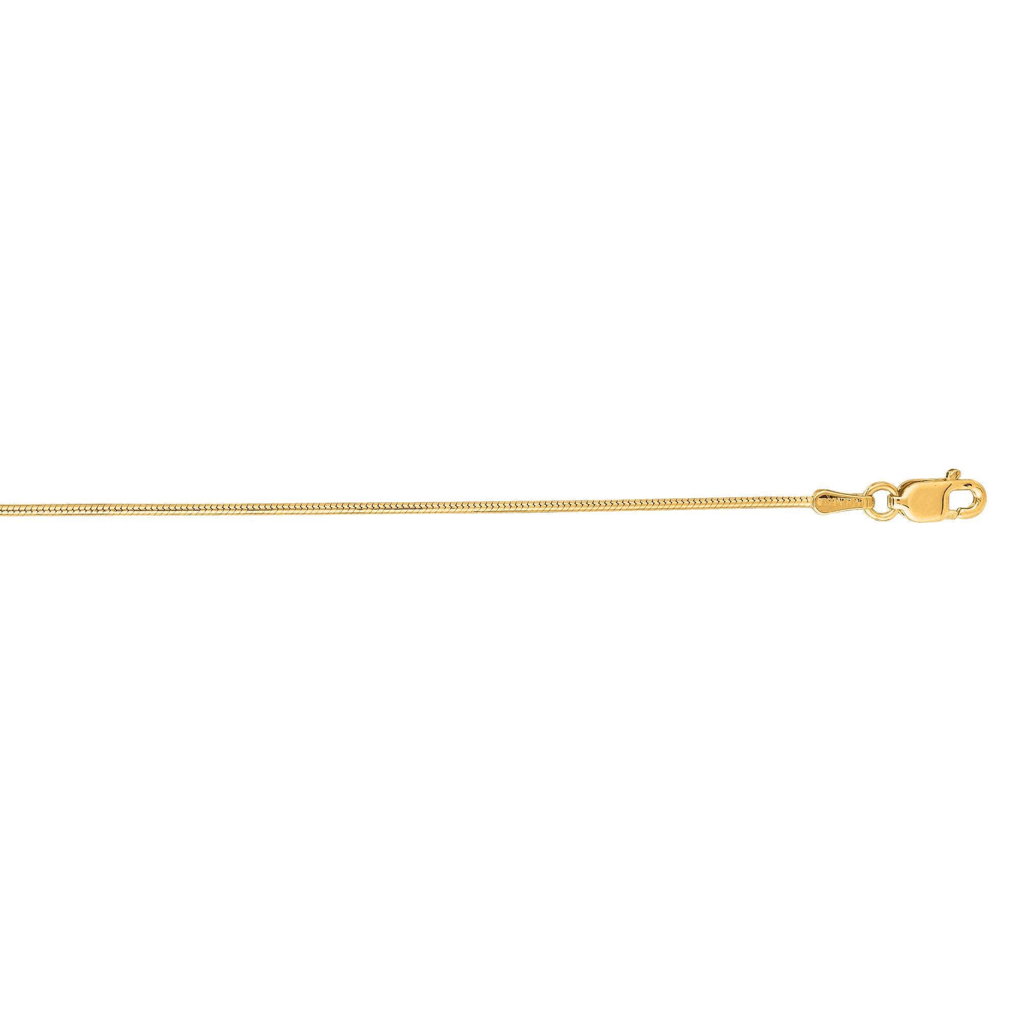 Springer's Collection Chain Springer's Collection 14K Yellow Gold 0.9mm Round Snake Chain, 18"