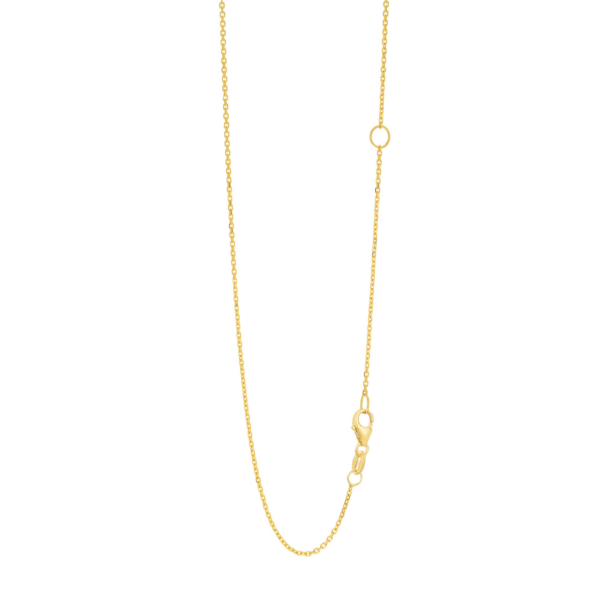 Springer's Collection Chain Springer's Collection 14K Yellow Gold 1.1mm Extendable Diamond Cut Cable Chain, 18"
