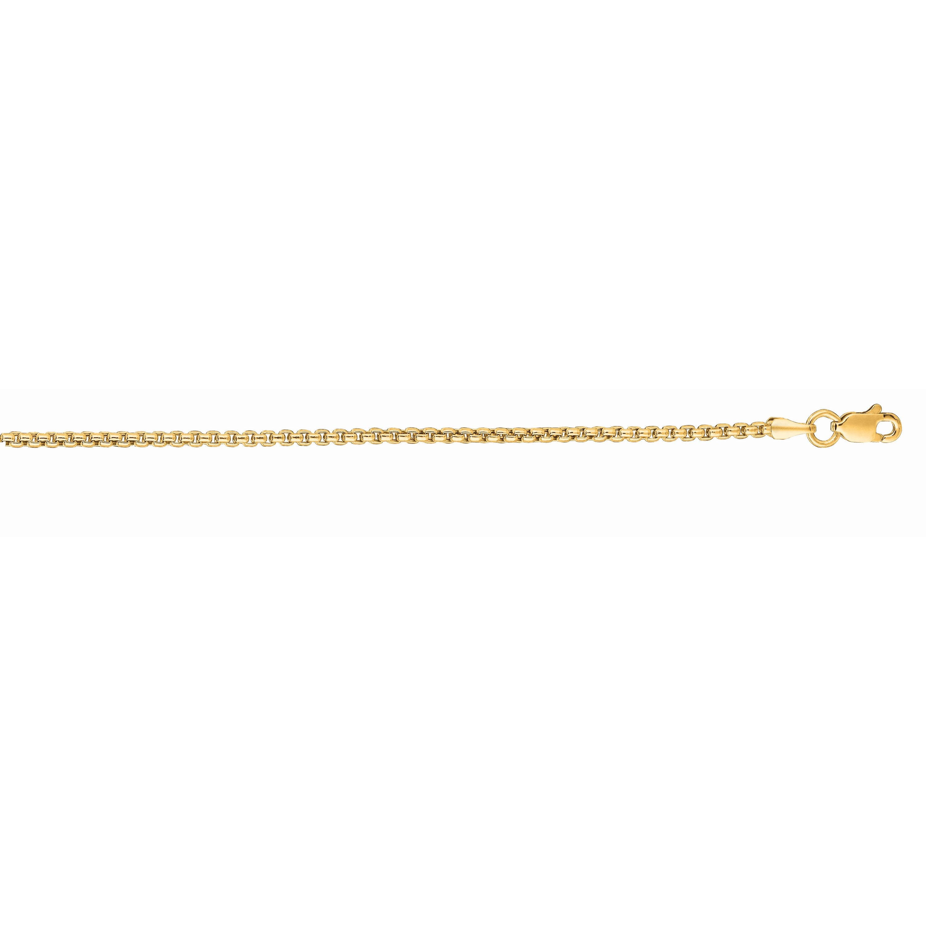 Springer's Collection Chain Springer's Collection 14K Yellow Gold 1.3mm Lite Round Box Chain, 18"
