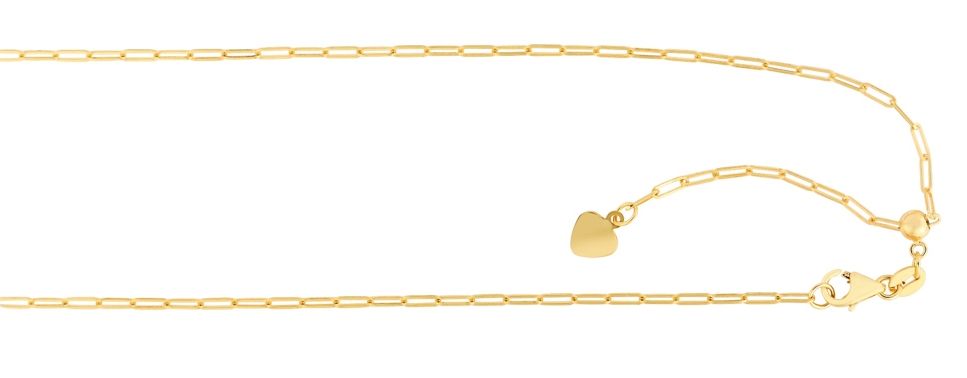 Springer's Collection Chain Springer's Collection 14K Yellow Gold 1.5mm Adjustable Paperclip Chain, 22"