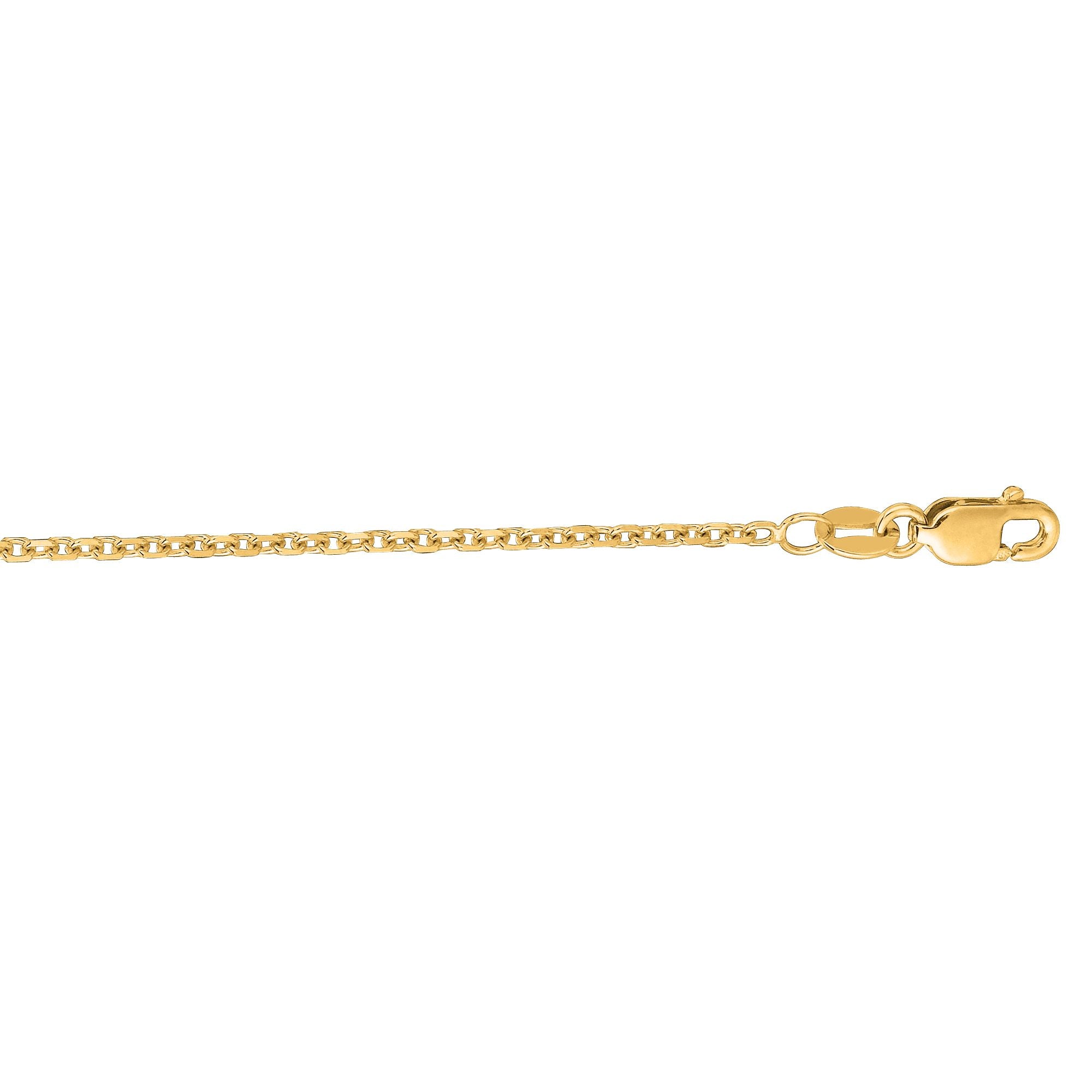 Springer's Collection Chain Springer's Collection 14K Yellow Gold 1.5mm Diamond Cut Cable Chain, 16"