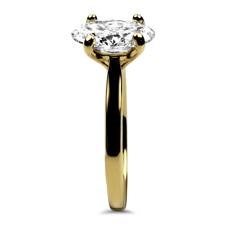 Springer's Collection Ring Springer's Collection 14k Yellow Gold Oval Diamond Engagement Ring 4.5