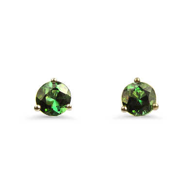 Springer's Collection Earring Springer's Collection 18K White Gold Green Tourmaline Stud Earrings