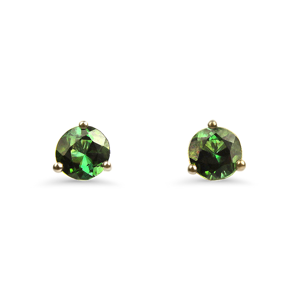 Springer's Collection Earring Springer's Collection 18K White Gold Green Tourmaline Stud Earrings