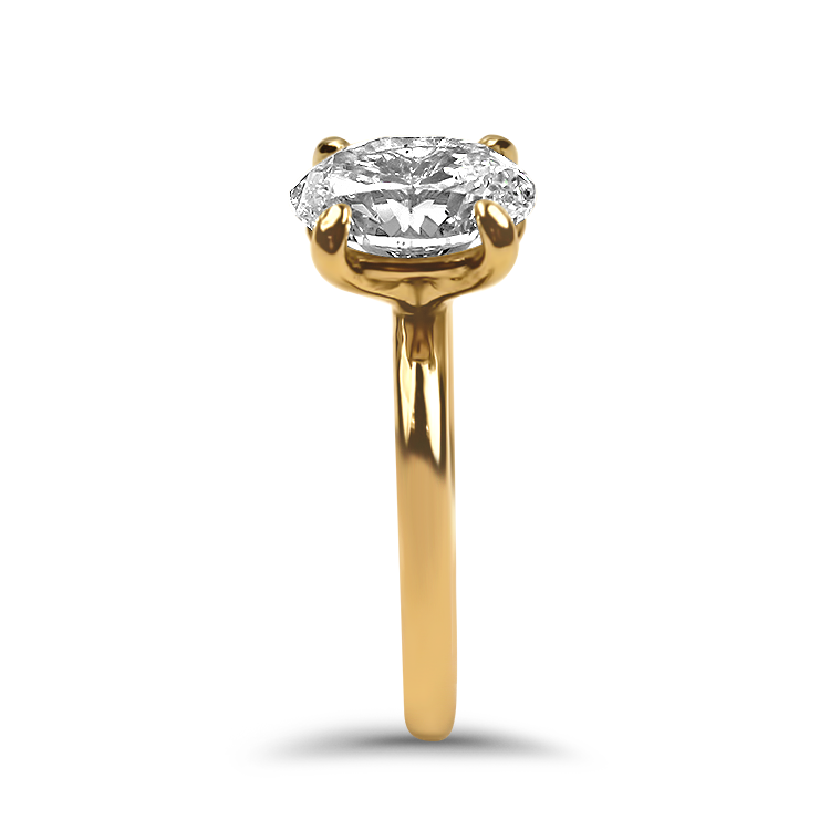 Springer's Collection Ring Springer's Collection 18k Yellow Gold Oval Diamond Engagement Ring 6.5