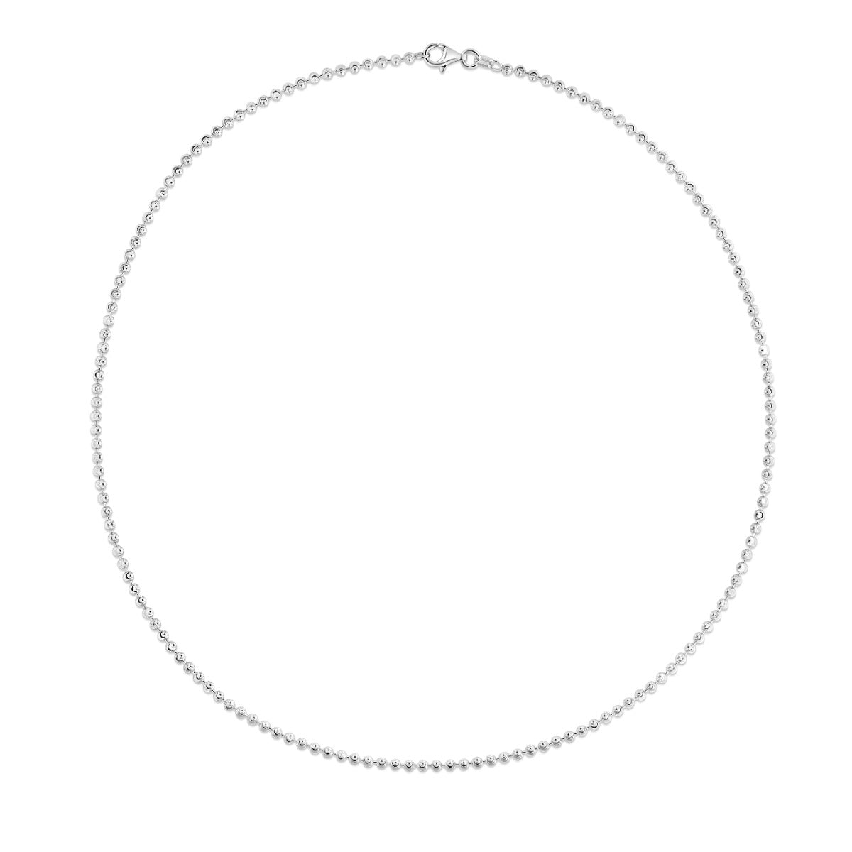 Springer's Collection Chain Springer's Collection Sterling Silver 2.5mm Moon Cut Bead Chain, 18"
