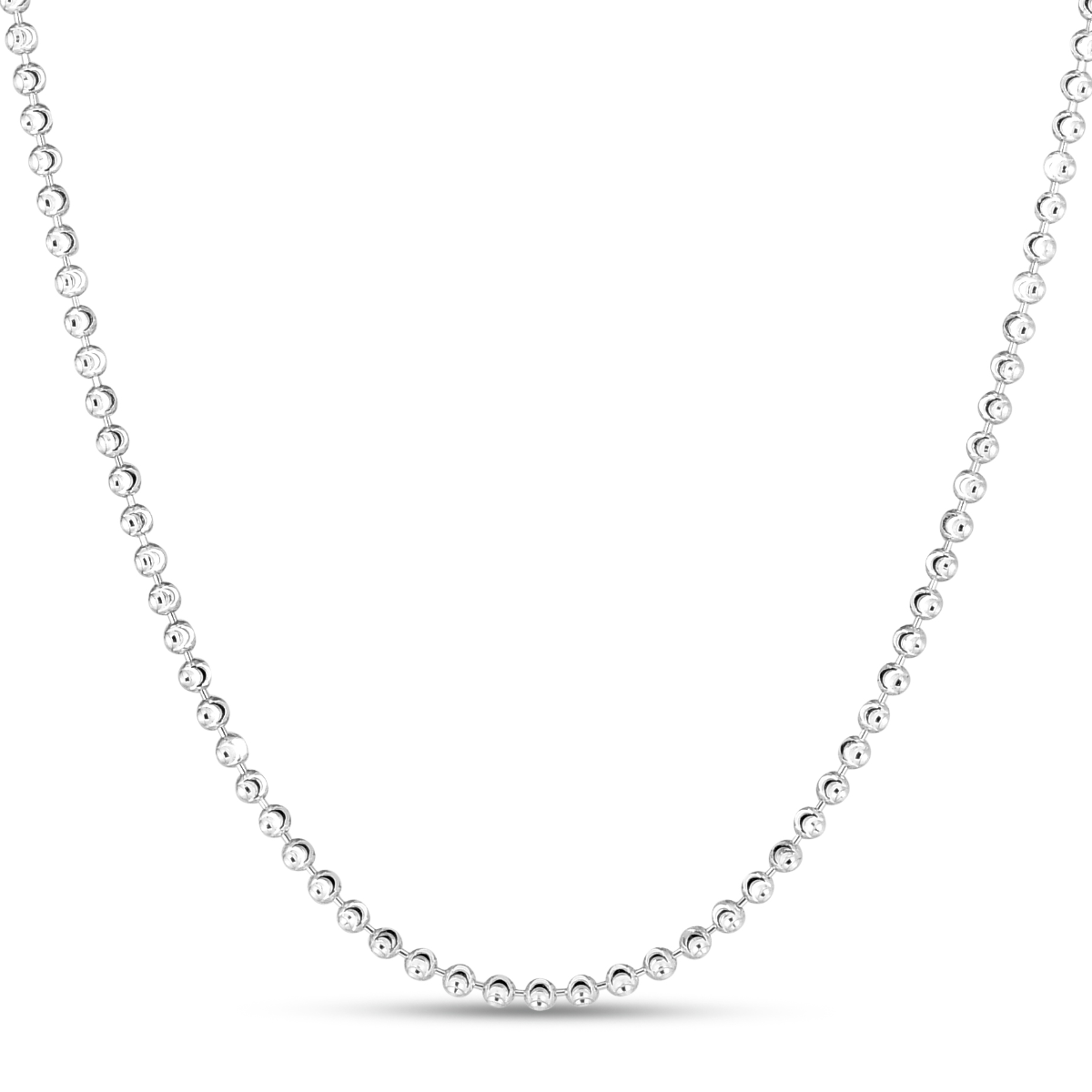 Springer's Collection Chain Springer's Collection Sterling Silver 2.5mm Moon Cut Bead Chain, 18"