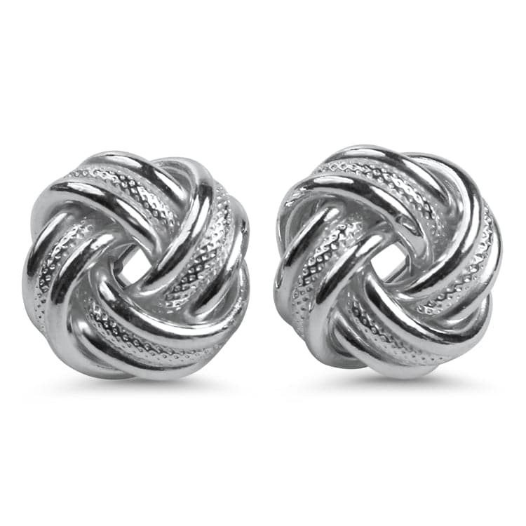 Springer's Collection Earring Sterling Silver Knot Stud Earrings