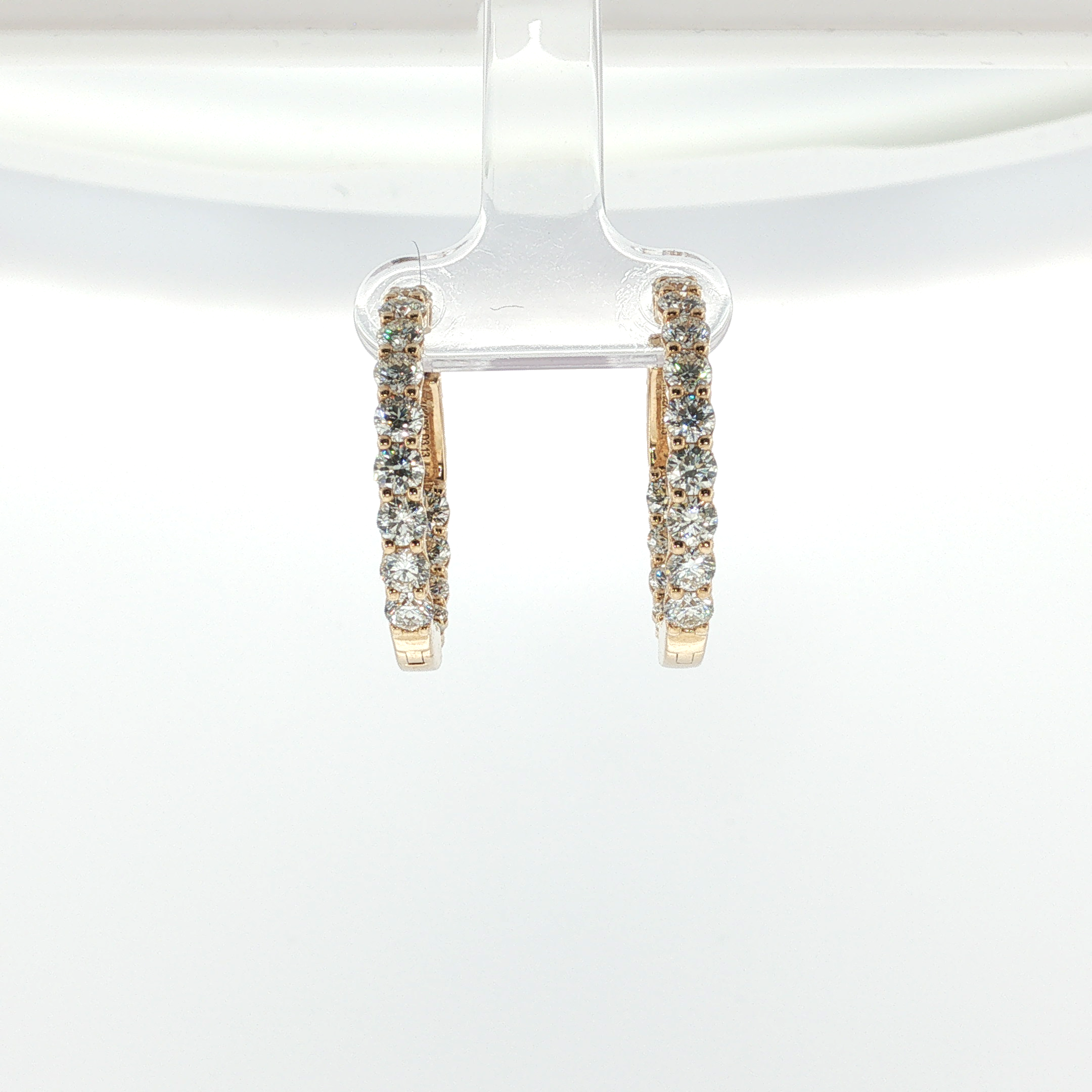 Springer's Forever 14K Yellow Gold Diamond Hoop Earrings - 3.13ctw, 25mm