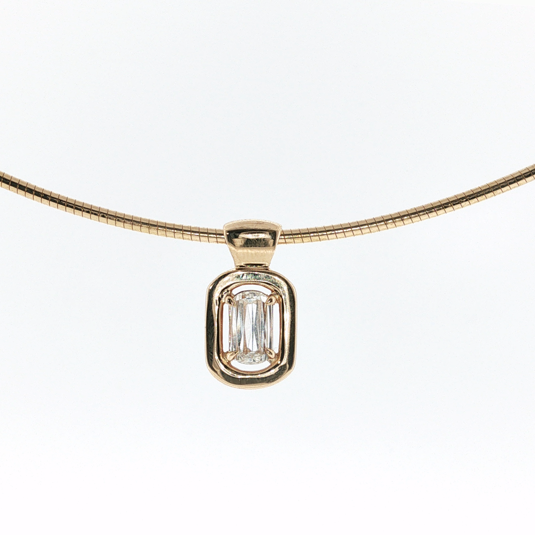 Christopher Designs 14K Yellow Gold Crisscut Diamond Pendant Necklace
