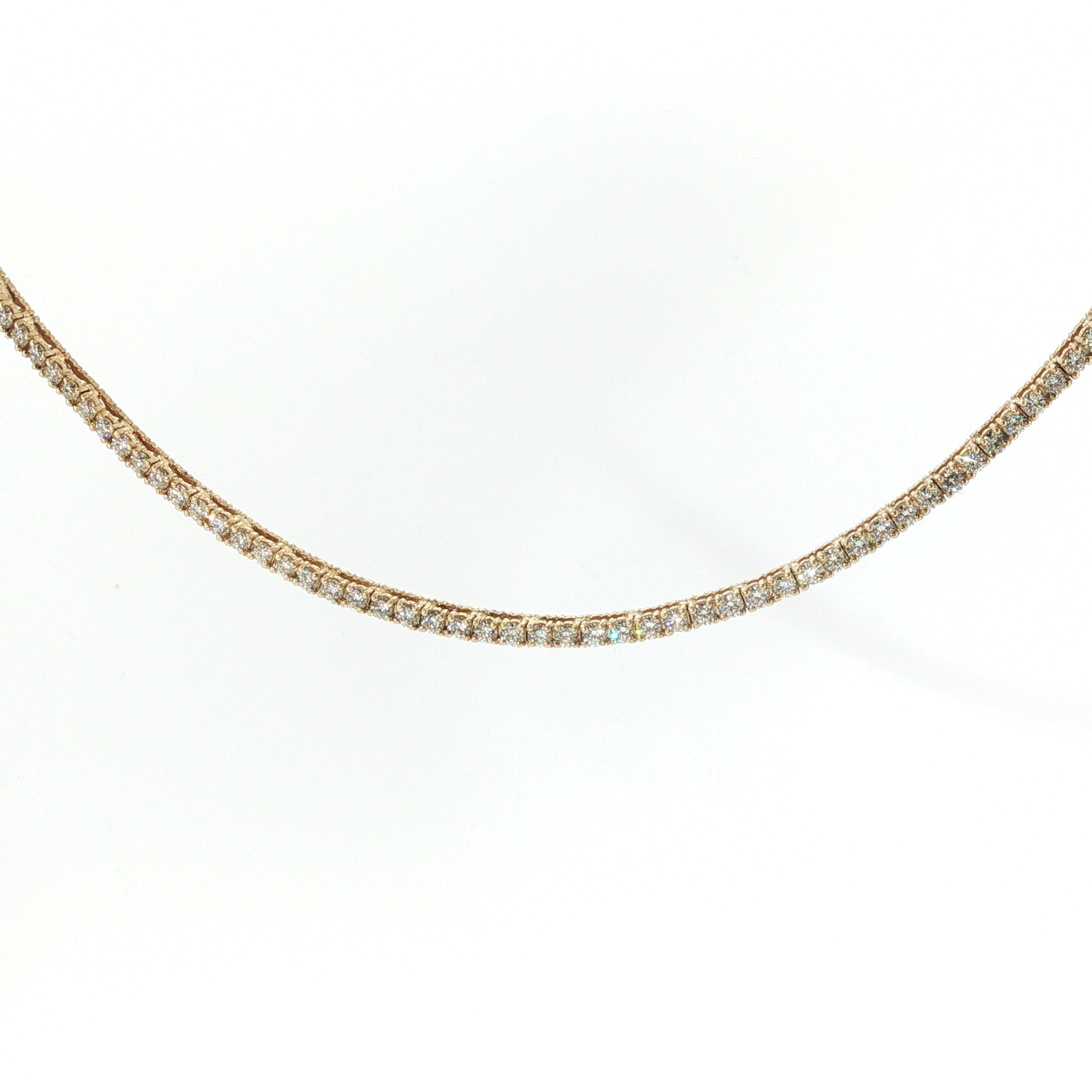 Springer's Forever 14K Yellow Gold Diamond Tennis Necklace - 6.40ctw, 17.5"