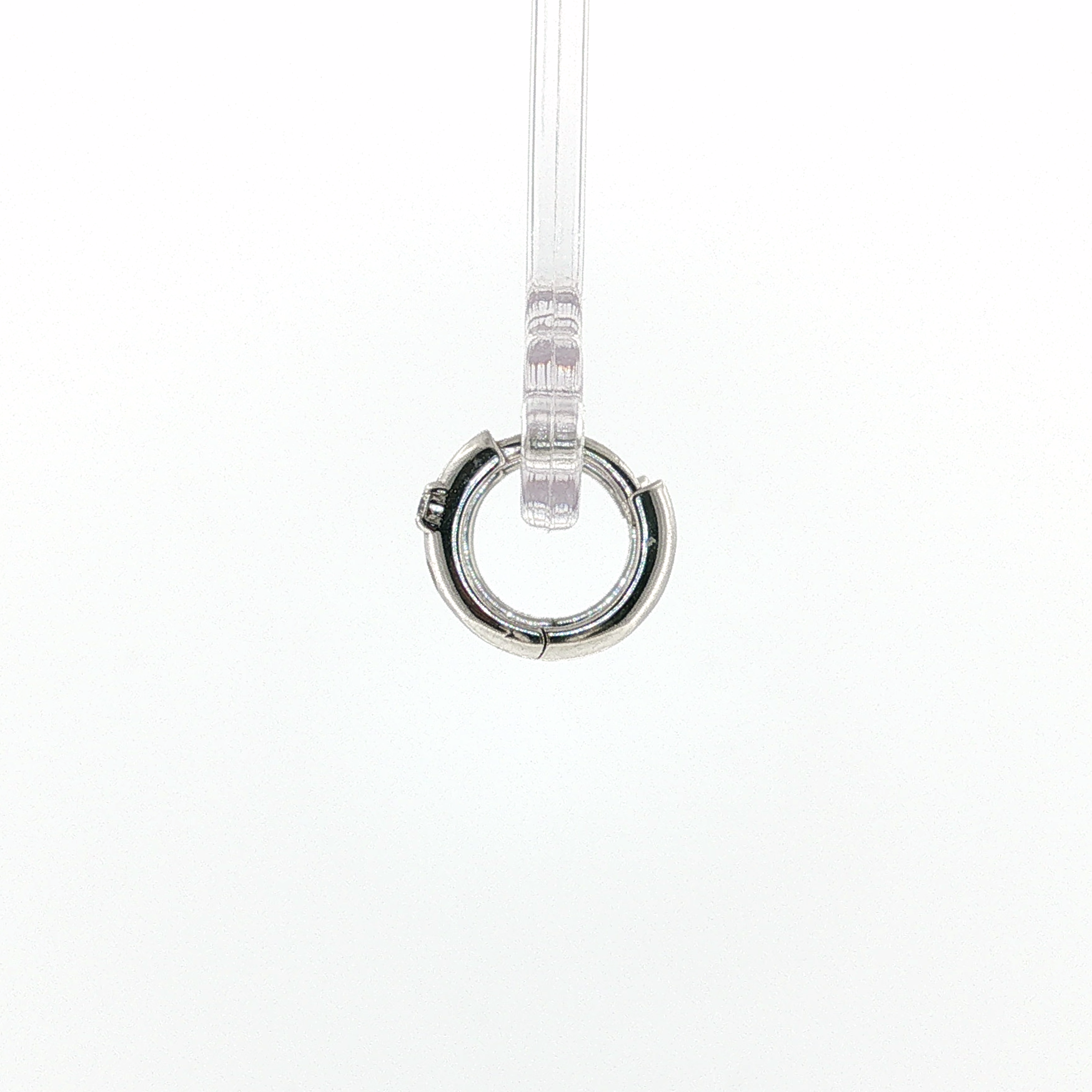 Springer's Earrings Estate 14K White Gold Diamond Mini Huggie Hoop Earrings