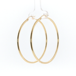 Springer's Hoop Earrings Estate 14K Yellow Gold 48mm Polished Hoop Earrings