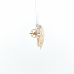 Springer's Stud Earrings Estate 14k Yellow Gold Mussel Shell Stud Earrings