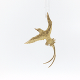 Springer's Pendants Estate 18k Yellow Gold Textured Bird Pendant