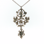 Springer's Necklaces Estate Antique Iberian Girandole Sterling Silver Pendant Necklace