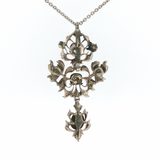 Springer's Necklaces Estate Antique Iberian Girandole Sterling Silver Pendant Necklace