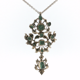 Springer's Necklaces Estate Antique Iberian Girandole Sterling Silver Pendant Necklace