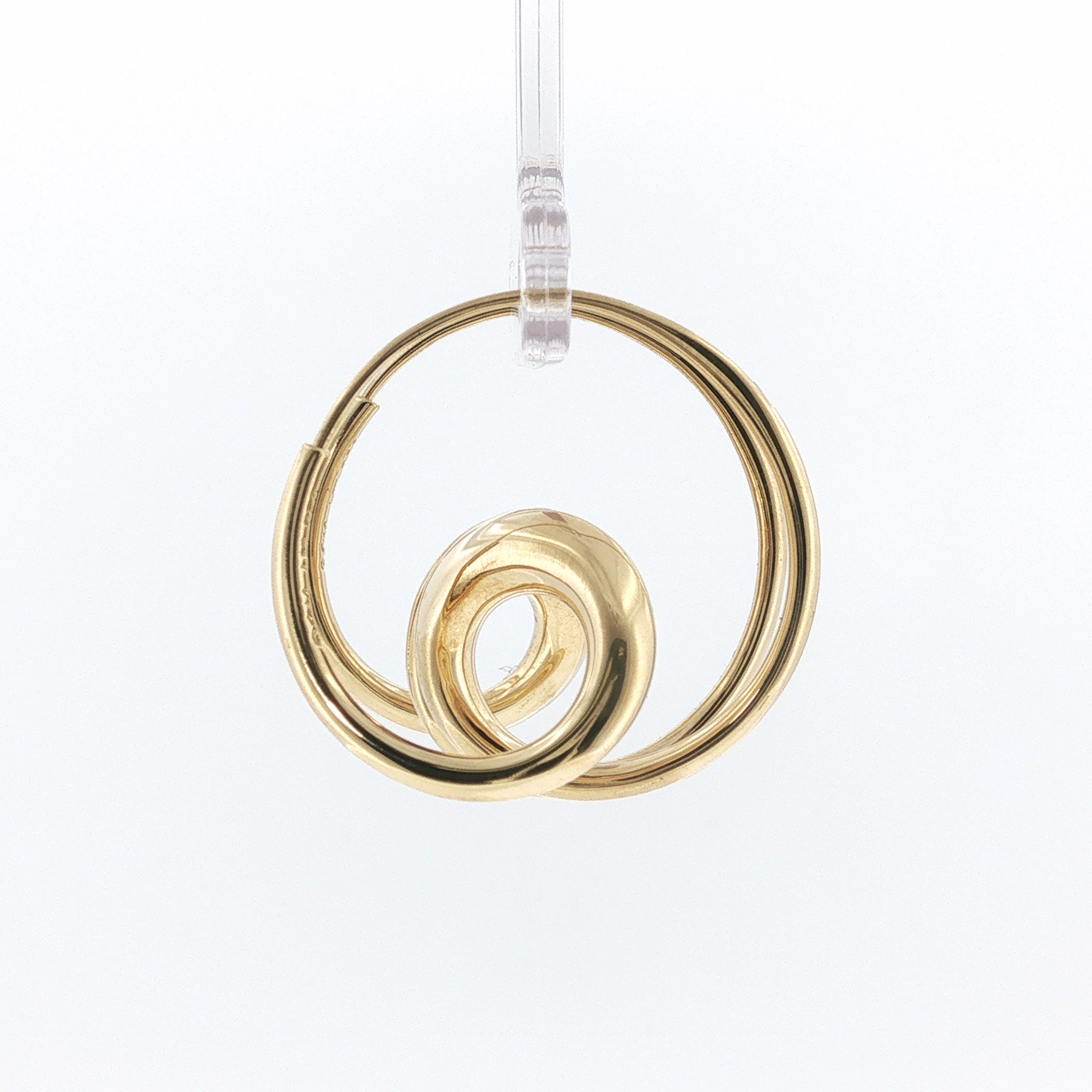 Springer's Earrings Estate Michael Good 18K Yellow Gold Single Loop Hoop Earrings